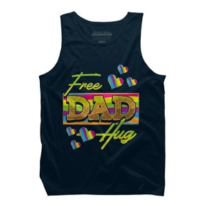 Adult Design By Humans Father's Day Free Dad Hugs Pride Hearts By daddy1993 Tank Top - 1 of 2