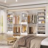 Aheaplus 146" Walk-In Closet Organizer with 6 Hanging Rods, Freestanding Closet System with Drawer - 2 of 4