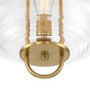 Possini Euro Design Hermine Soft Gold Pendant Light 15" Wide Modern Clear Glass Fixture for Dining Room House Foyer Kitchen Island - 3 of 4