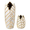 Sagebrook Home Glam Decorative Ceramic Leaf Bud Vase for Room and Office Decor - 4 of 4