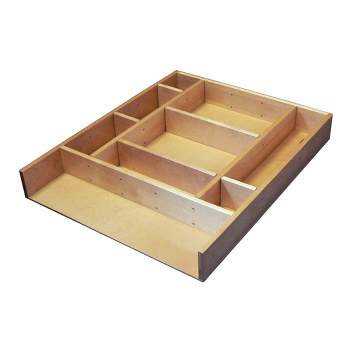 Rev-A-Shelf Customizable Drop-In Kitchen Drawer Organizer Kit for Large Utensils, Knick Knacks, & Cutlery Organization w/Adjusdable Clips, LD-4CT21-1