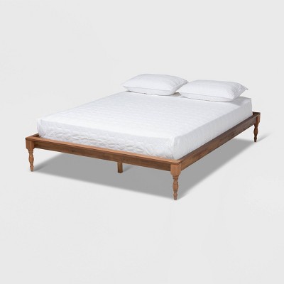 Romy Wood Bed Frame Ash Walnut Baxton Studio Target