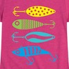 Girls' - Instant Message - Fishing Lures Fitted Short Sleeve Graphic T-Shirt - 2 of 4