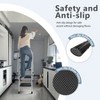 TopComfy 4 Step Stool Folding Ladder Wide Anti Slip Pedals Sponge Handle Sturdy Steel for Home Kitchen Office Elevator, White, 21.6"*3.54"*60.2" - 2 of 4