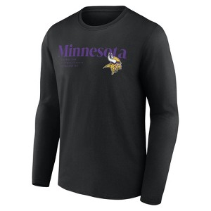 NFL Minnesota Vikings Men's Black Long Sleeve T-Shirt - 1 of 3
