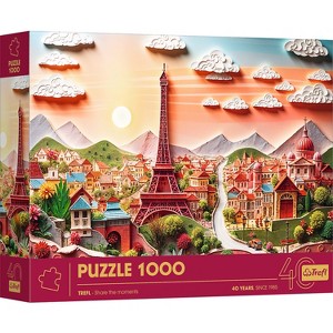 Trefl Red 40th Anniversary Paris 1000 Piece Paper Art Puzzle - 1 of 3