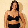 Women's Seamed Push-Up Underwire Bikini Top - Shade & Shore™ Black - 4 of 4