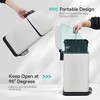 Bathroom Trash Can with Lid Soft Close, Step Pedal, 12 Liter Polished Material Garbage Can with Removable Inner Bucket - 3 of 4