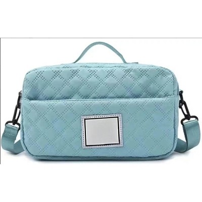 MaseiKar Three-dimensional Diamond Patterned Small Square Tote, Casual Commuting Shoulder Bag with Dry Wet Separation & Double-sided Pockets,