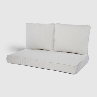 Rolston 3pc Outdoor Replacement Loveseat Sofa Cushion Set Linen - Haven Way