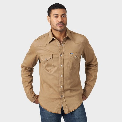 khaki denim shirt mens