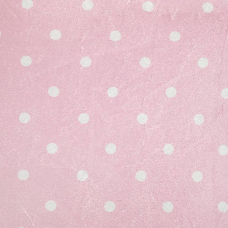 Lush D&#233;cor Elephant Stripe Plush Fitted Crib Sheet - Dots Pink, 5 of 7