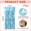 Unique Bargains Wedding Birthday Party Decoration Foil Fringe Backdrop Curtains 2 Pcs - 2 of 4