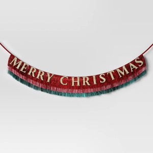 Tinsel Garland with Merry Christmas - Wondershop™ - 1 of 3