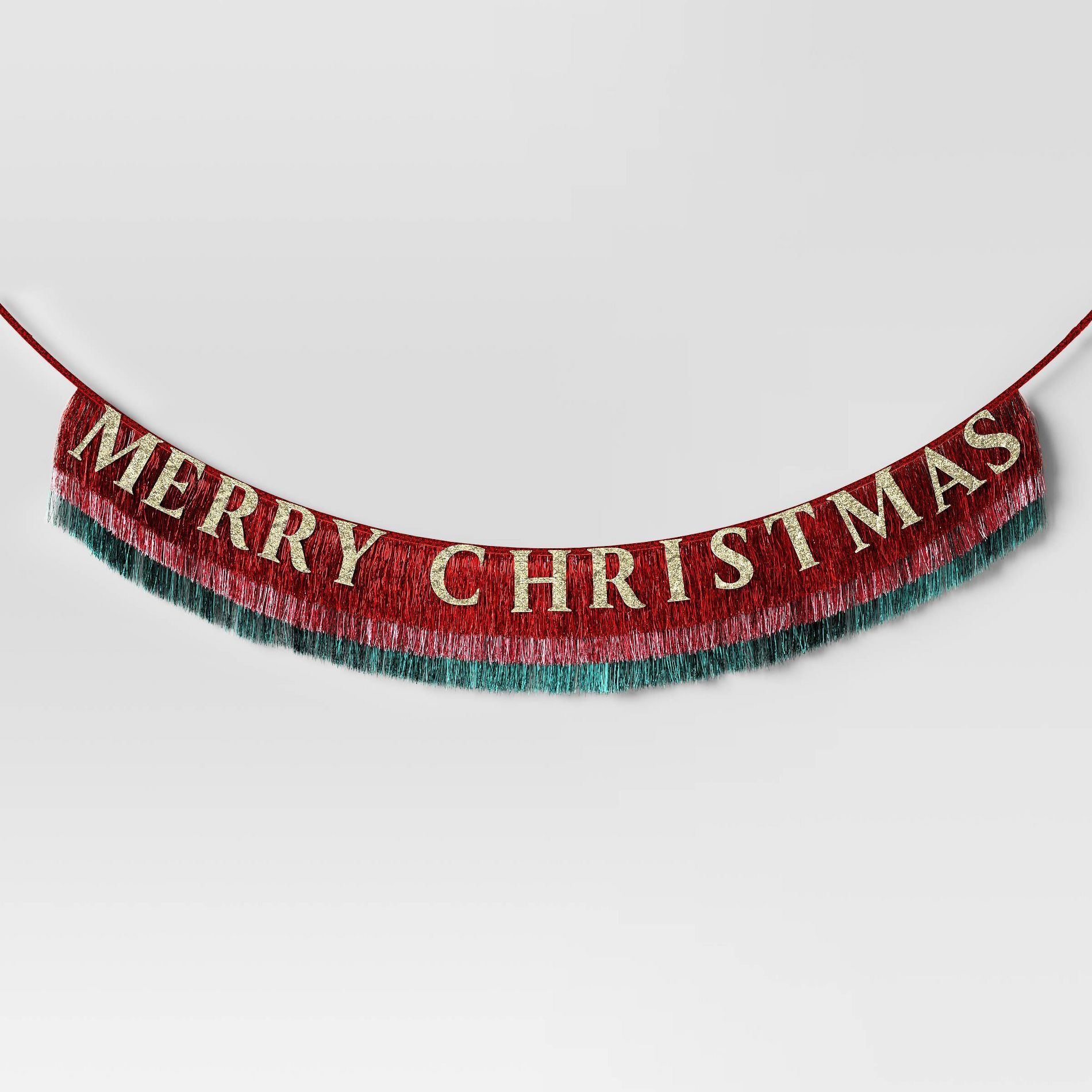 Tinsel Garland with Merry Christmas - Wondershop™