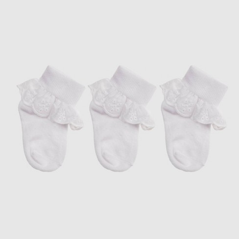 Baby Girls' Dress Socks - Cat & Jack™ White 12-24m : Target