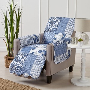 Reversible Stitched Patchwork Sofa Furniture Protector - Great Bay Home - 1 of 4