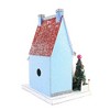 13.75 In Holly Jolly Christmas House Putz Santa With Bag Village Buildings - 2 of 3