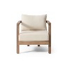 Okak Boho Patio Accent Chairs with Optional Sidetable,Set of 1/2/3,Outdoor Acacia Conversation seat for Porch,Garden&Backyard,400lbs Max - 3 of 4