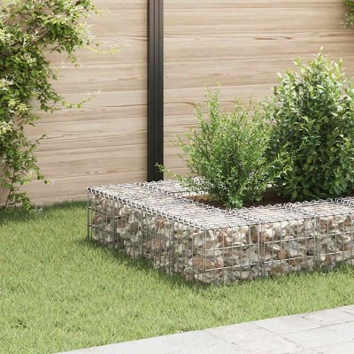 vidaXL Cube Gabion Raised Bed Steel Wire 11.8"x11.8"x11.8"