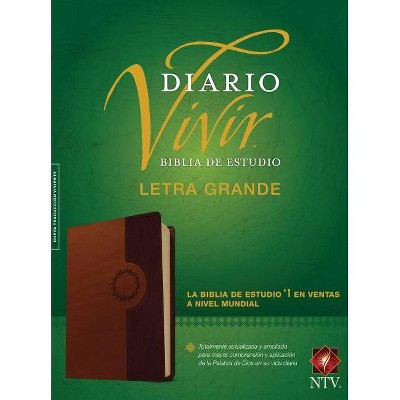 Biblia de Estudio del Diario Vivir Ntv, Letra Grande, Tutone - Large Print (Leather Bound)