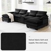 123"W Modern U-Shaped Sofa with Console, Cup holders and USB Ports, 6-seat Upholstered Couch Set with Chaise - ModernLuxe - 4 of 4