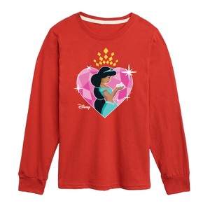 Boys' - Disney Princess - Jasmine Heart Long Sleeve Graphic T-Shirt - 1 of 4