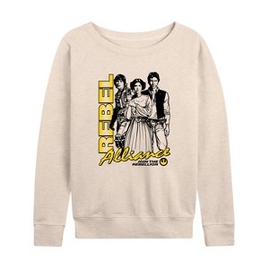 Women's - Star Wars - Rebel Alliance Lightweight French Terry Wide Neck Long Sleeve Shirt - 1 of 4