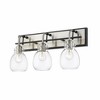 Z-Lite Kraken 3 - Light Vanity in  Matte Black/Brushed Nickel - 3 of 3
