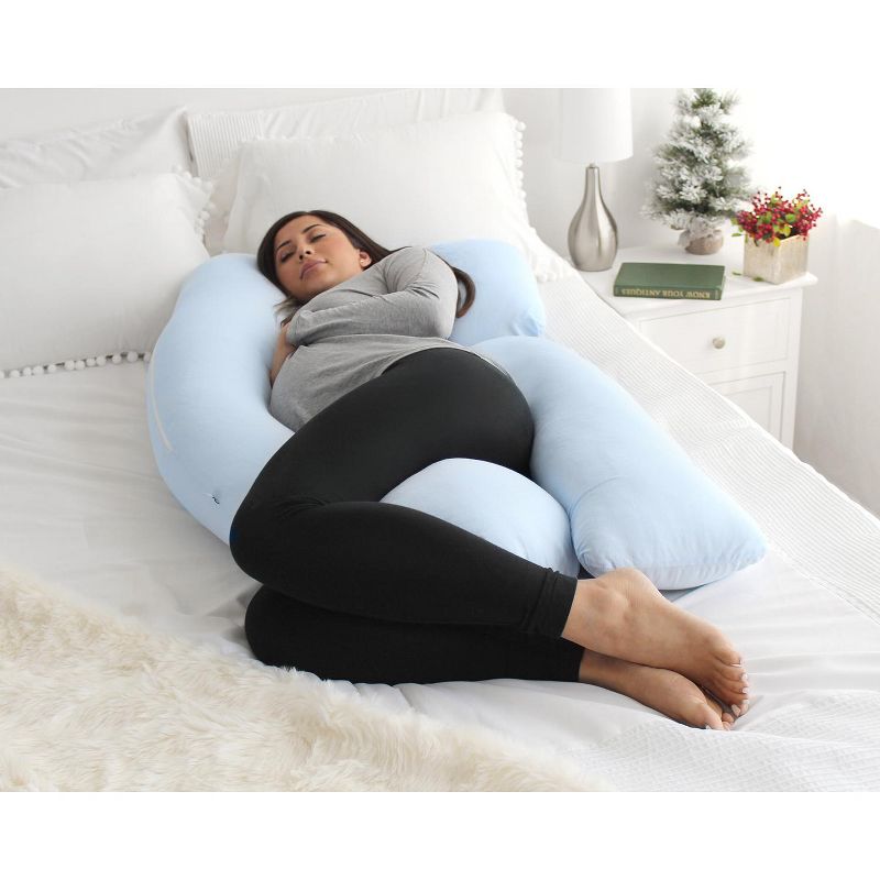 PharMeDoc Pregnancy Pillow, U-Shape Full Body Maternity Pillow, Jersey Cotton Cover, 5 of 10
