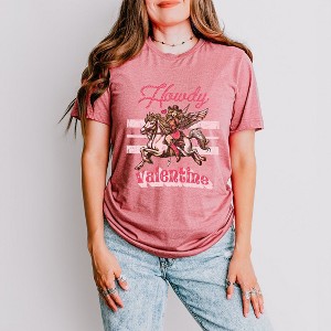 Simply Sage Market Howdy Valentine Horse Short Sleeve Graphic Tee - 1 of 4