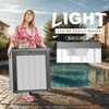 FURNIinspire Deck Boxes 50 Gallon Deck Box, Outdoor And Indoor Storage Container, Waterproof Resin Storage Bin, Black And White, 22“*22”*24“ - 4 of 4