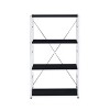 Okak Industrial Bookshelf with 4-Tier, Display Case with Solid Shelves, Small Bookshelf for Living Room, Bedroom, Office, Chrome - 2 of 4