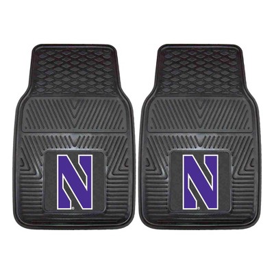 NCAA Northwestern Wildcats Vinyl Car Mat Set - 2pc