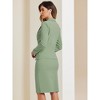 INSPIRE CHIC Women's Office Long Sleeve Blazer and Pencil Skirt Suit 2 Pieces set - 4 of 4