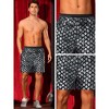 Lars Amadeus Men's Elastic Waist Disco Argyle Shiny Sequin Shorts - 4 of 4