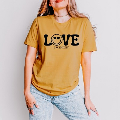 Simply Sage Market S.W.Smiley Love Smile Short Sleeve Tee