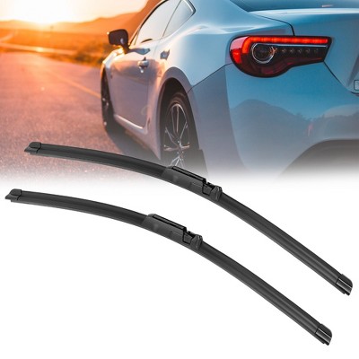 X-Autohaux Plastic Rubber for Audi A6 S6 2007-2011 Windshield Wipers 22"+22" Black 2 Pcs