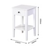 VYNXARIA Elegant White Floor-Standing Storage Table with Drawer - 4 of 4