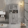 Whizmax Bathroom Cabinet, Bookcase, Freestanding Floor Storage Cabinet with Open Shelf & Doors, Kitchen Cupboard - 3 of 4