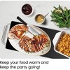 Chefman Electric Warming Tray w/ 23" x 8" Black Tempered Glass Top - Stainless Steel - 2 of 4