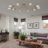 BAOURE 10 Light Sputnik Chandelier Brushed 44.48in Gold Ceiling Light Semi Flush Mount Light Ceiling Lamp - 2 of 4