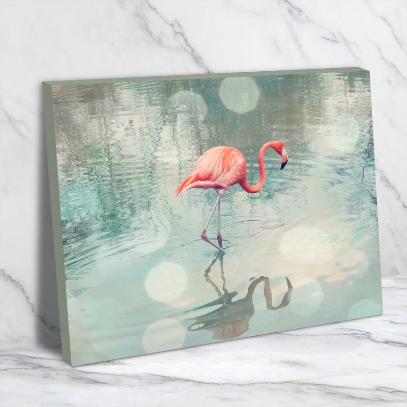 Americanflat Vintage Animal Dreamy Flamingo By The Gingham Owl Wrapped Canvas, 4 of 7