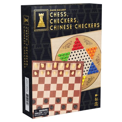 Game Gallery Chess, Checkers and Chinese Checkers Board Game Set