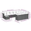vidaXL Patio Sofa Set with Cushions Outdoor Furniture 11 Piece Poly Rattan - Gray - 3 of 4