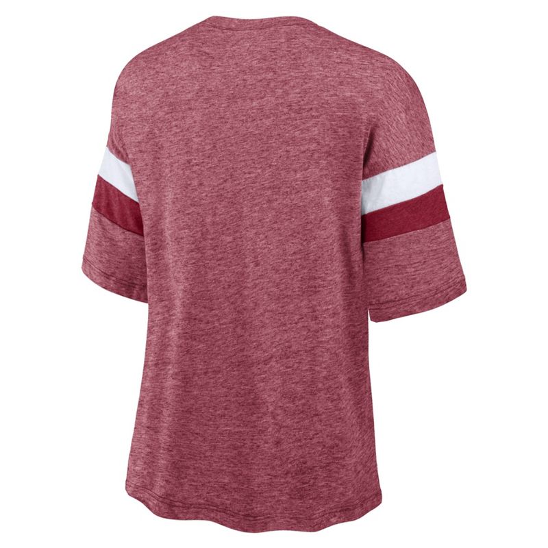 NFL Atlanta Falcons Women&#39;s Blitz Marled Left Chest Short Sleeve T-Shirt, 3 of 4