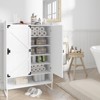 Vynxaria White 6-Tier Shoe Cabinet with Adjustable Shelves for Entryway - 4 of 4