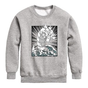Boys' - Pokémon - Gyarados Manga Art Graphic Long Sleeve Fleece Sweatshirt - 1 of 4