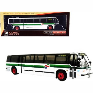 1999 TMC RTS Transit Bus #73 San Francisco Civic Center "Golden Gate Transit" White 1/87 (HO) Diecast Model by Iconic Replicas - 1 of 4