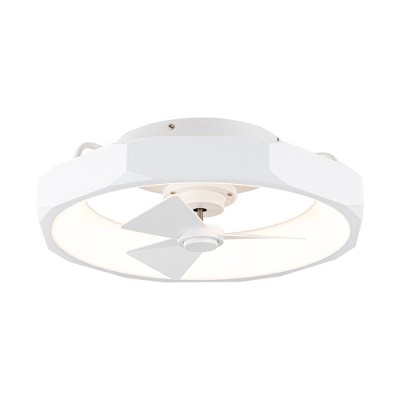 Parrot Uncle 18.9" 3-Blade Flush Mount Ceiling Fan Bladeless Fandelier